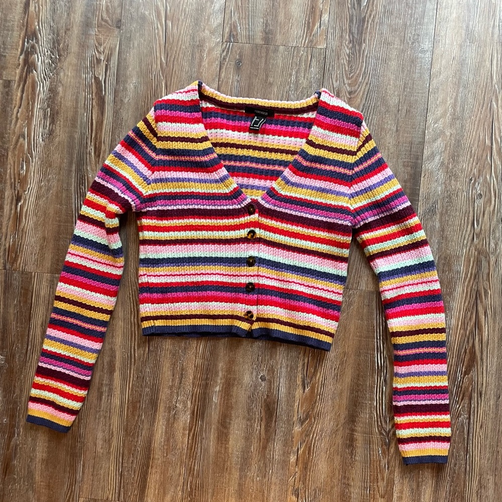 Forever 21  Sweater Button Up Cropped Cardigan